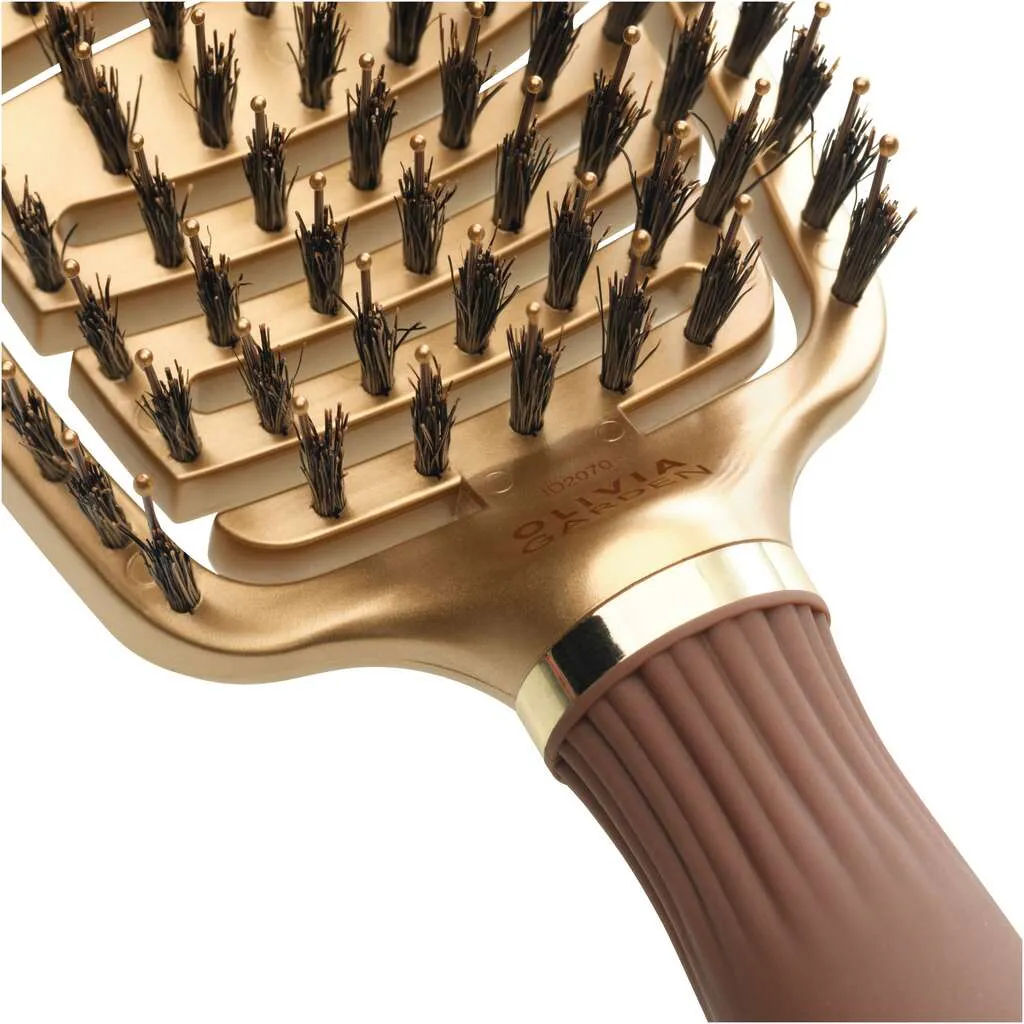Olivia Garden Expert Care Flex with wild boar and nylon bristles Gold & Brown