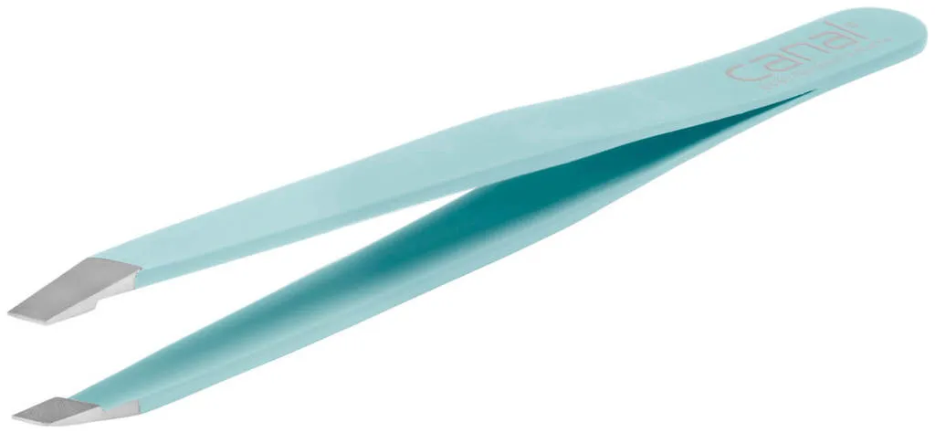 Canal Slanted Tweezers, 9 cm  - white