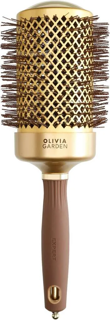 Olivia Garden Expert Blowout Shine with wavy bristles Gold & Brown