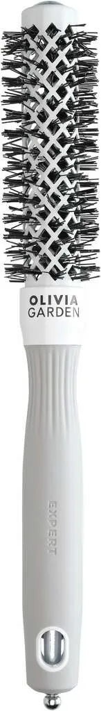 Olivia Garden Expert Blowout Shine Round Brush White & Grey