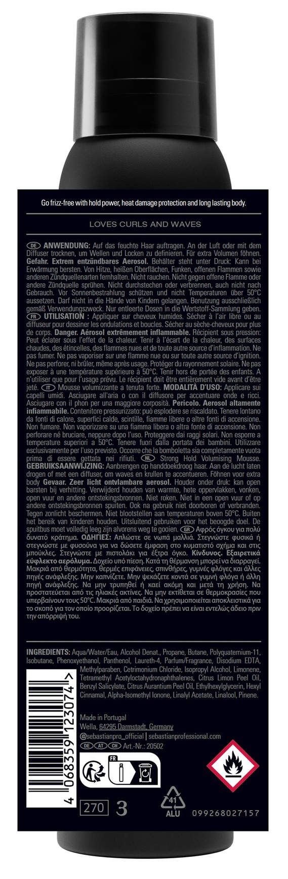 Sebastian Mousse Forte Strong Hold Volumising Mousse