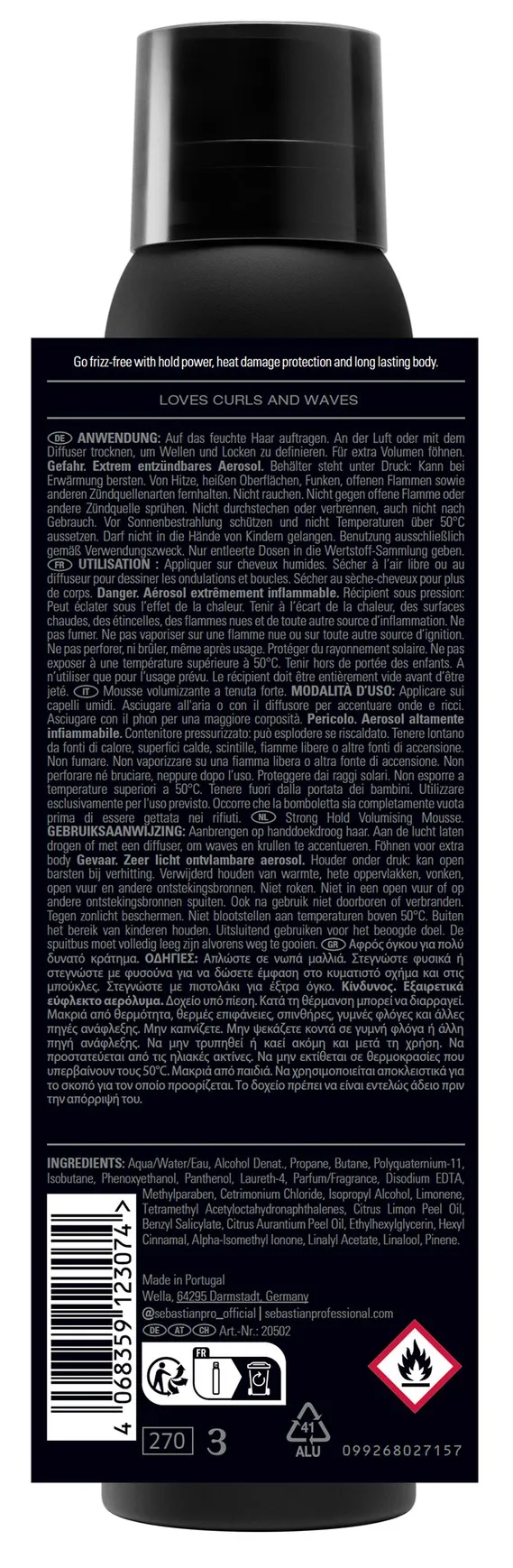 Sebastian Mousse Forte Strong Hold Volumising Mousse