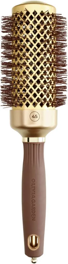 Olivia Garden Expert Blowout Shine with wavy bristles Gold & Brown
