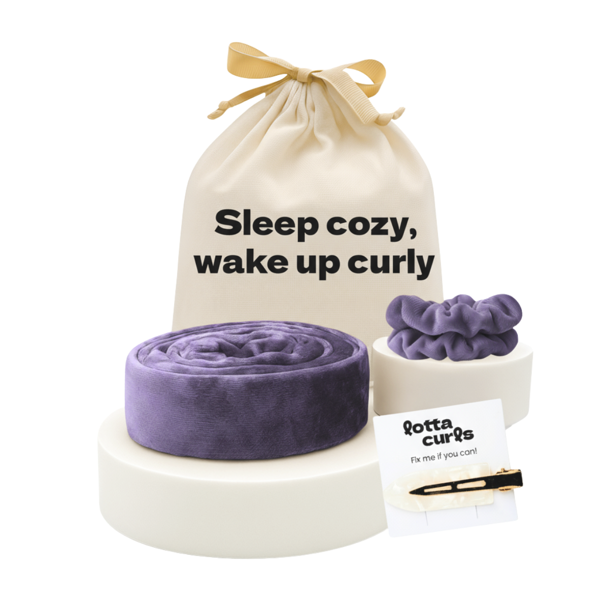 Lotta Curls Curl Band Set Bright Violet