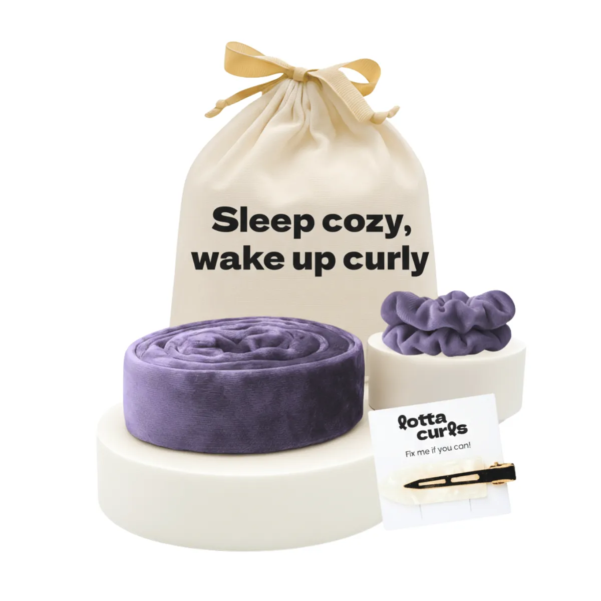 Lotta Curls Curl Band Set Bright Violet