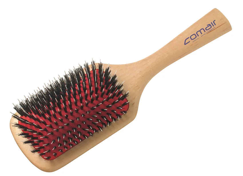 Wooden brush with nylon pins, 11-row