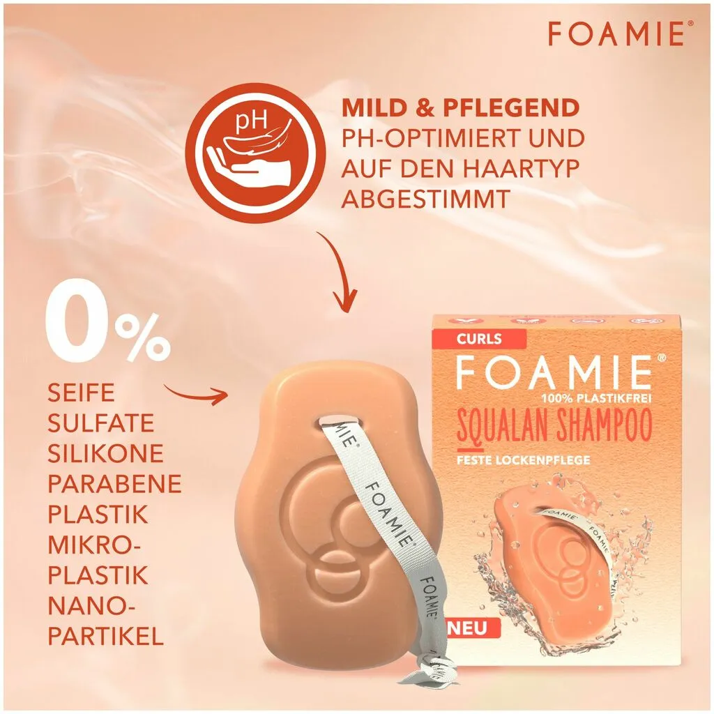Foamie Solid Shampoo Squalane Firm Curl Care