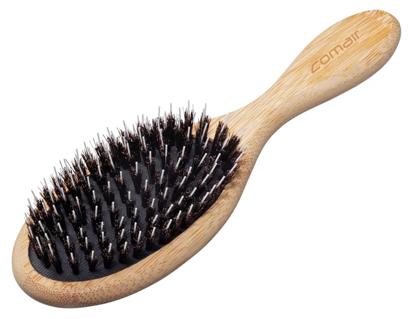 Comair Bambooline Blow-dry Brush with Wild Boar Bristles and Nylon Pins