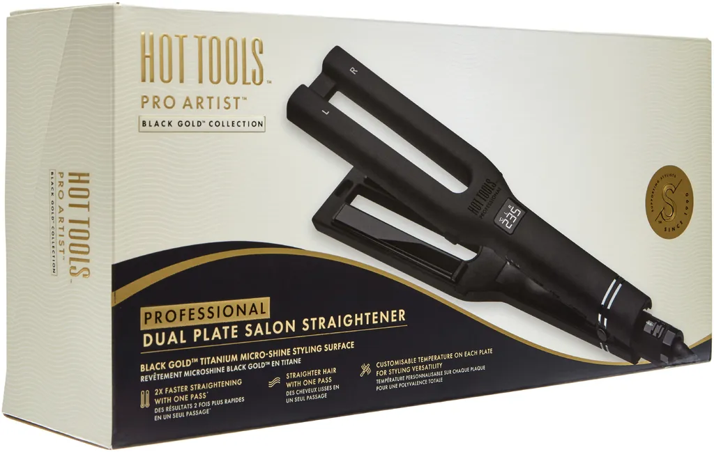 Hot Tools Professional Black Gold Dual Plate Hair Straightener