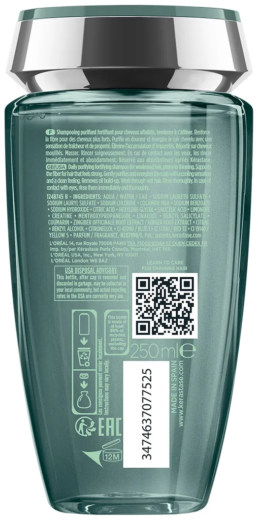 Kérastase Genesis Homme Bain de Force Quotidien