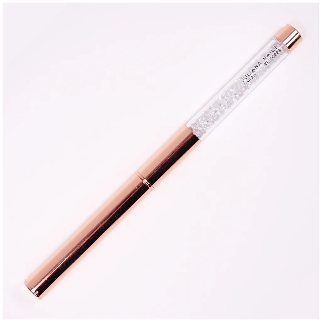 Juliana Nails Gel Brush with Cap for Nail Art - rose gold