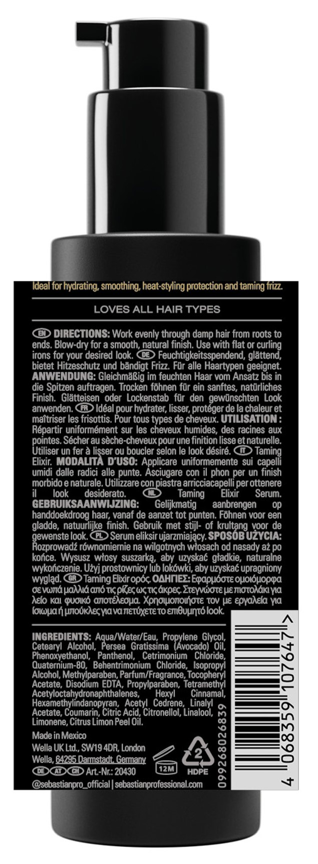 Sebastian Dark Oil Taming Elixir Serum